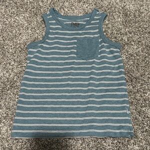 Little Sleepies Teal Striped Tank Top